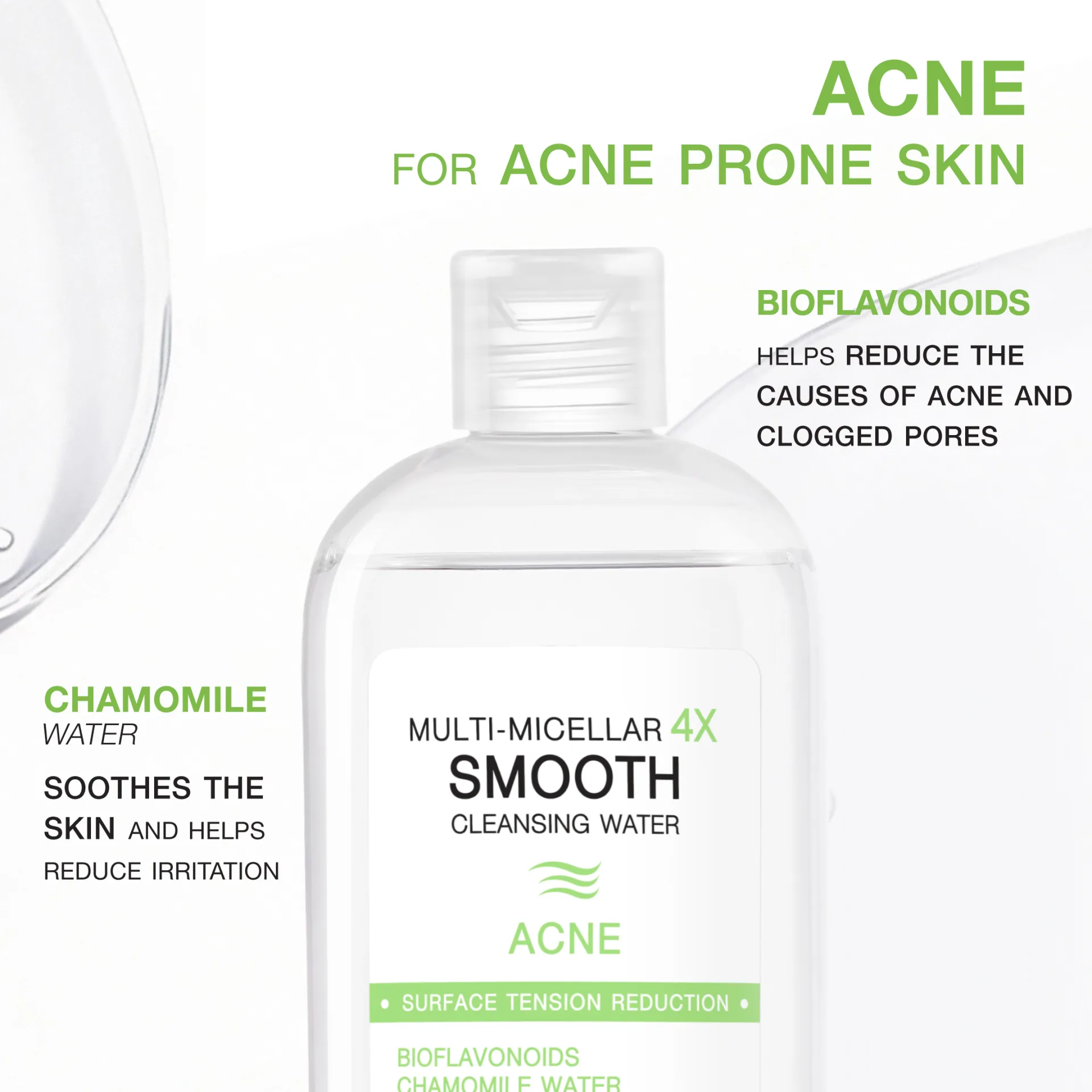 Multi-Micellar 4X Smooth Cleansing Water Acne