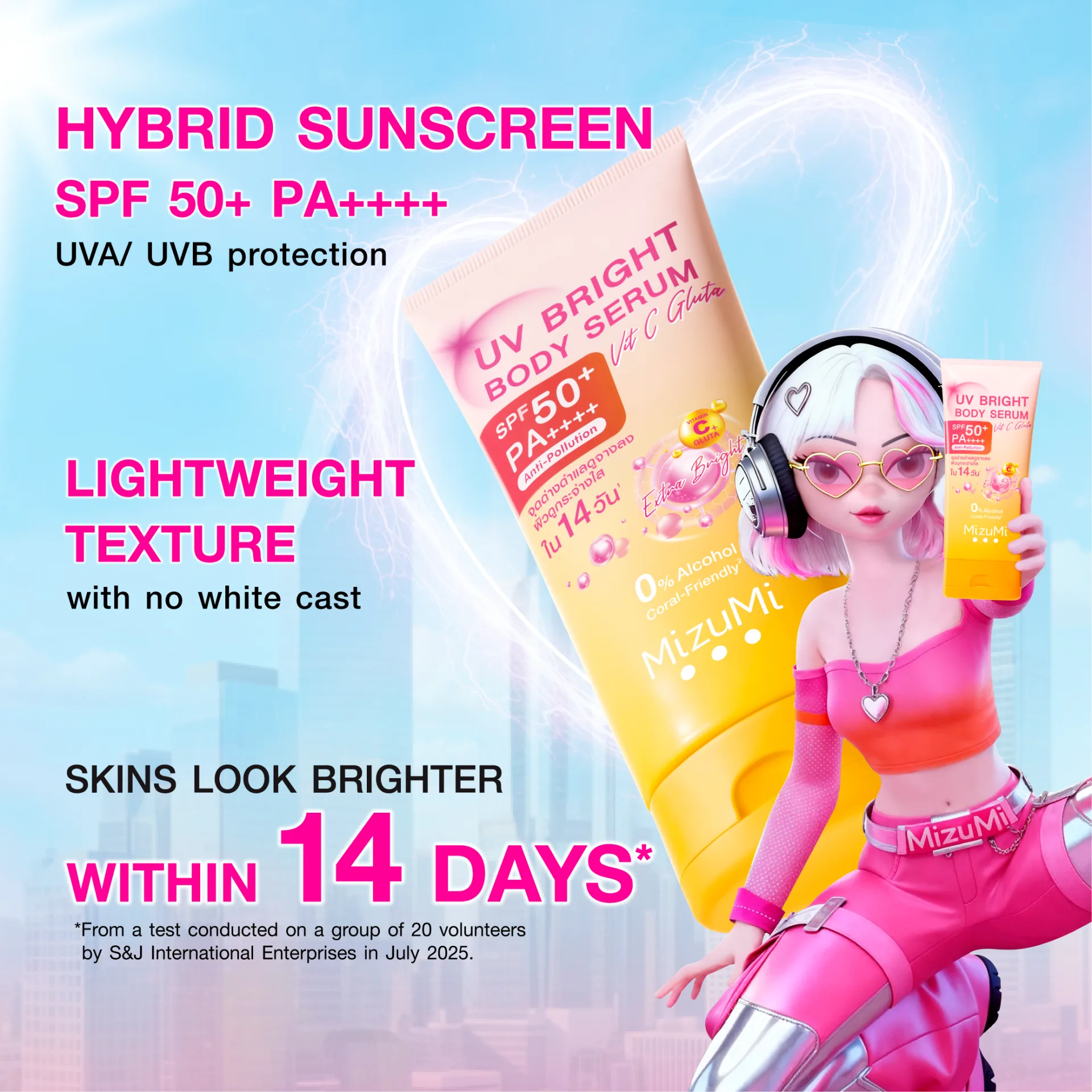 MizuMi UV Bright Body Serum Vit C Hya SPF50+ PA++++