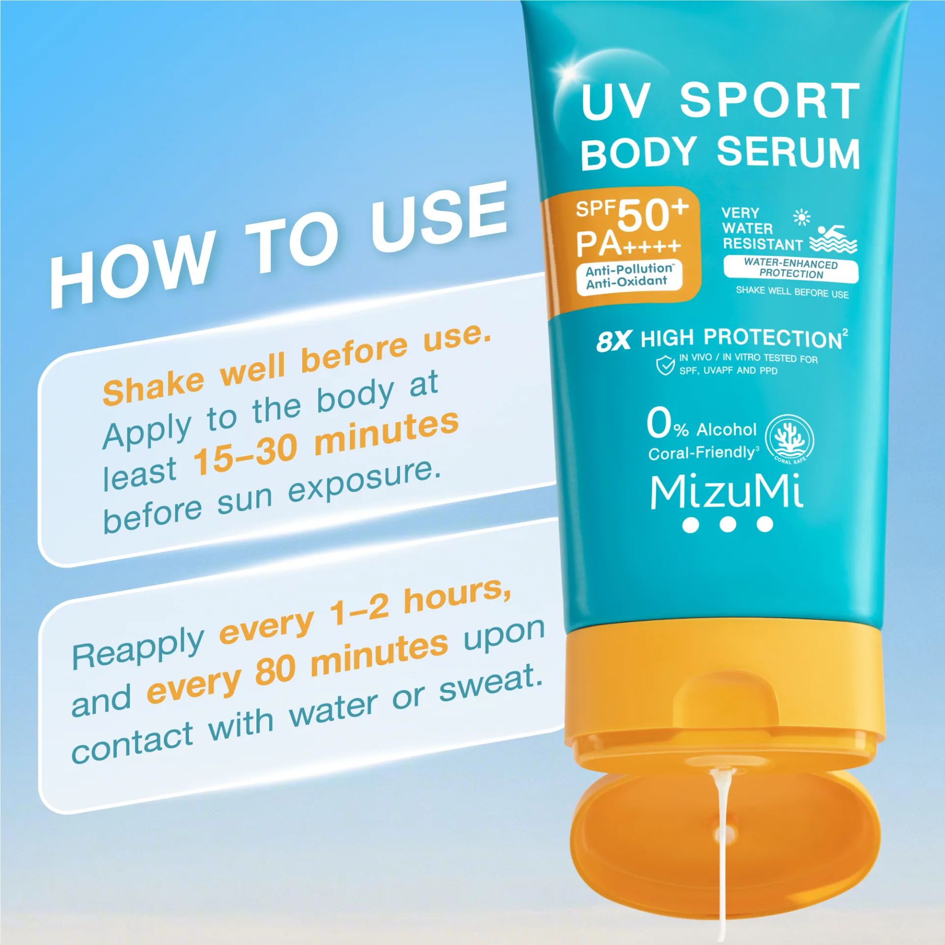 MizuMi UV Sport Body Serum SPF50+ PA++++