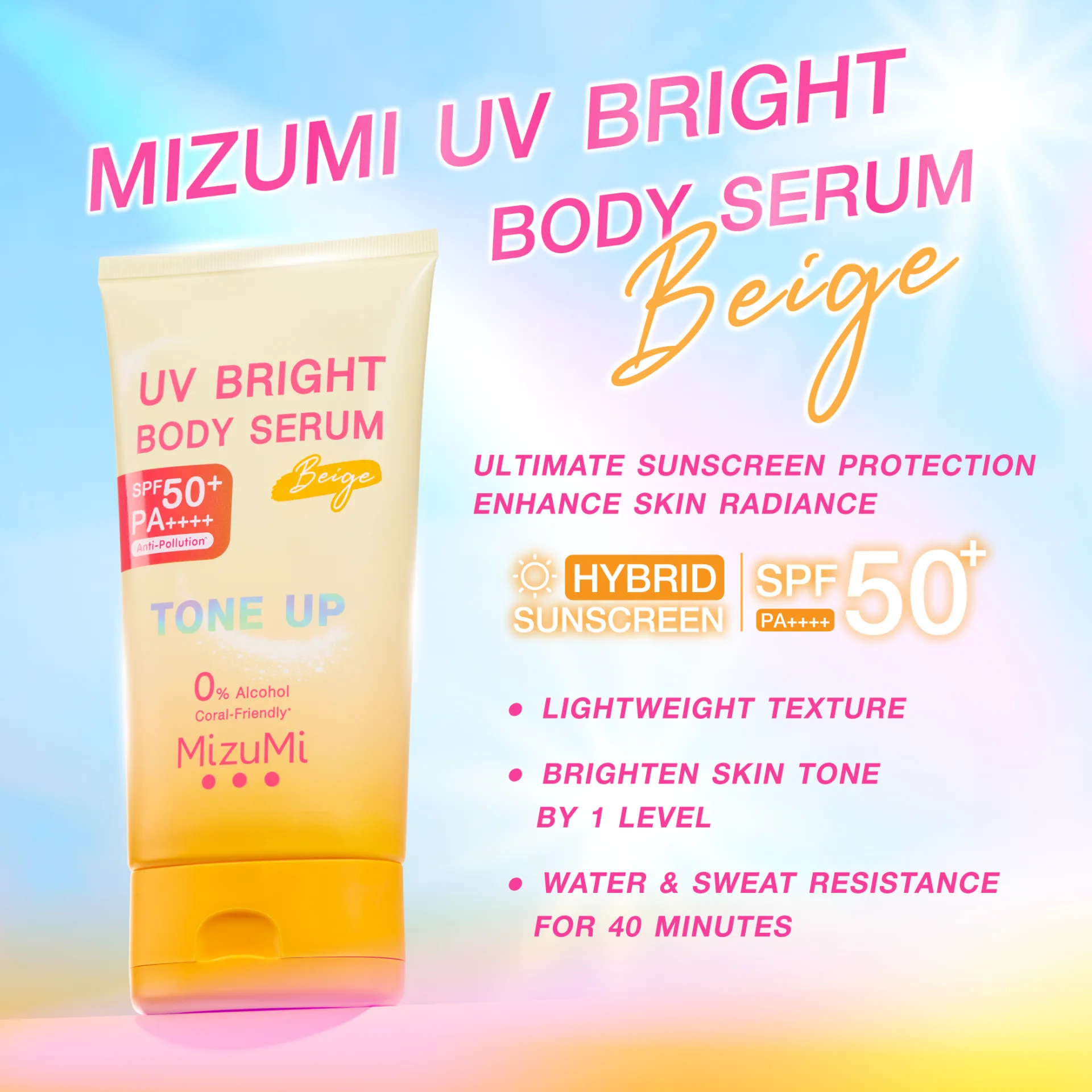 MizuMi UV Bright Body Serum Beige SPF50+ PA++++