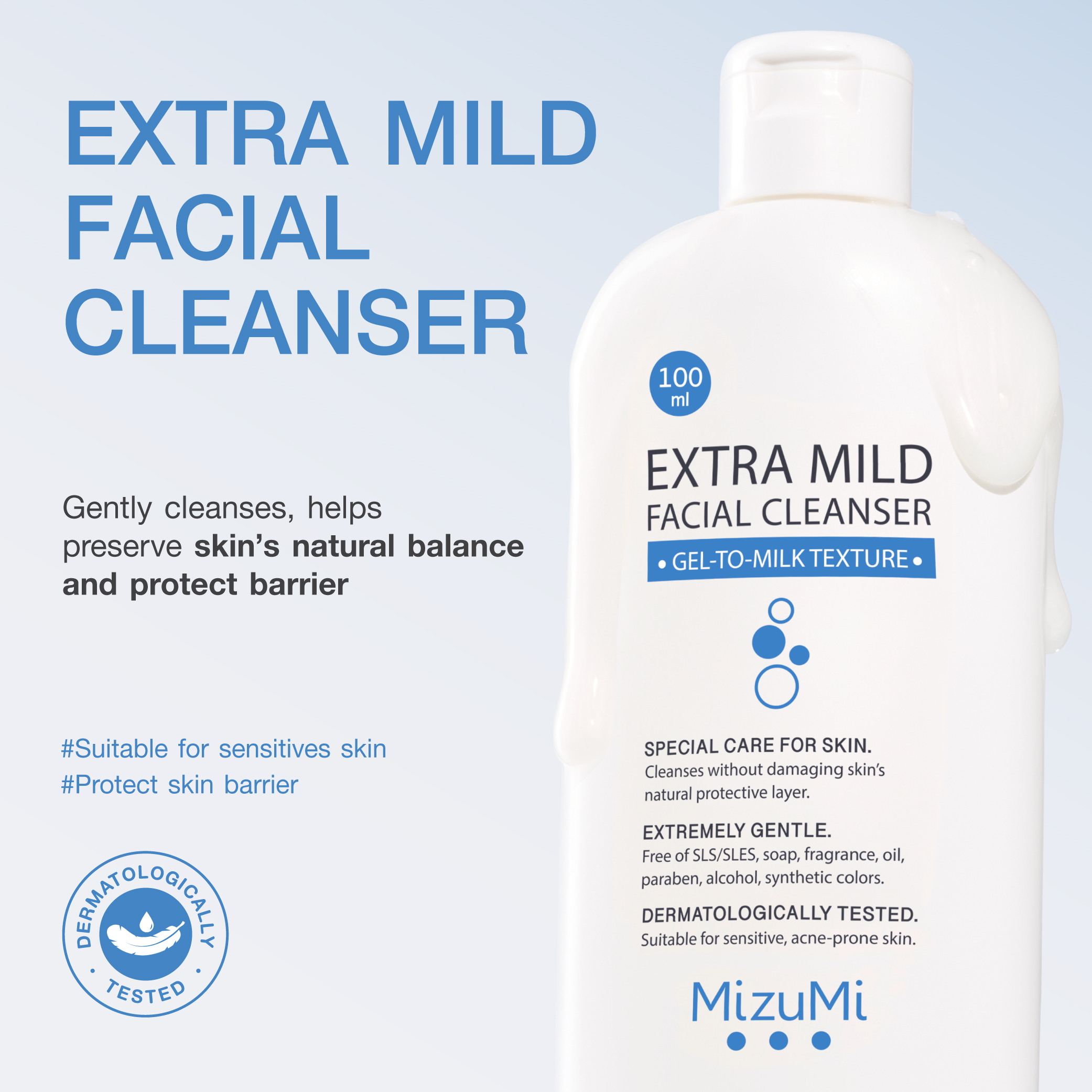 MizuMi Extra Mild Facial Cleanser