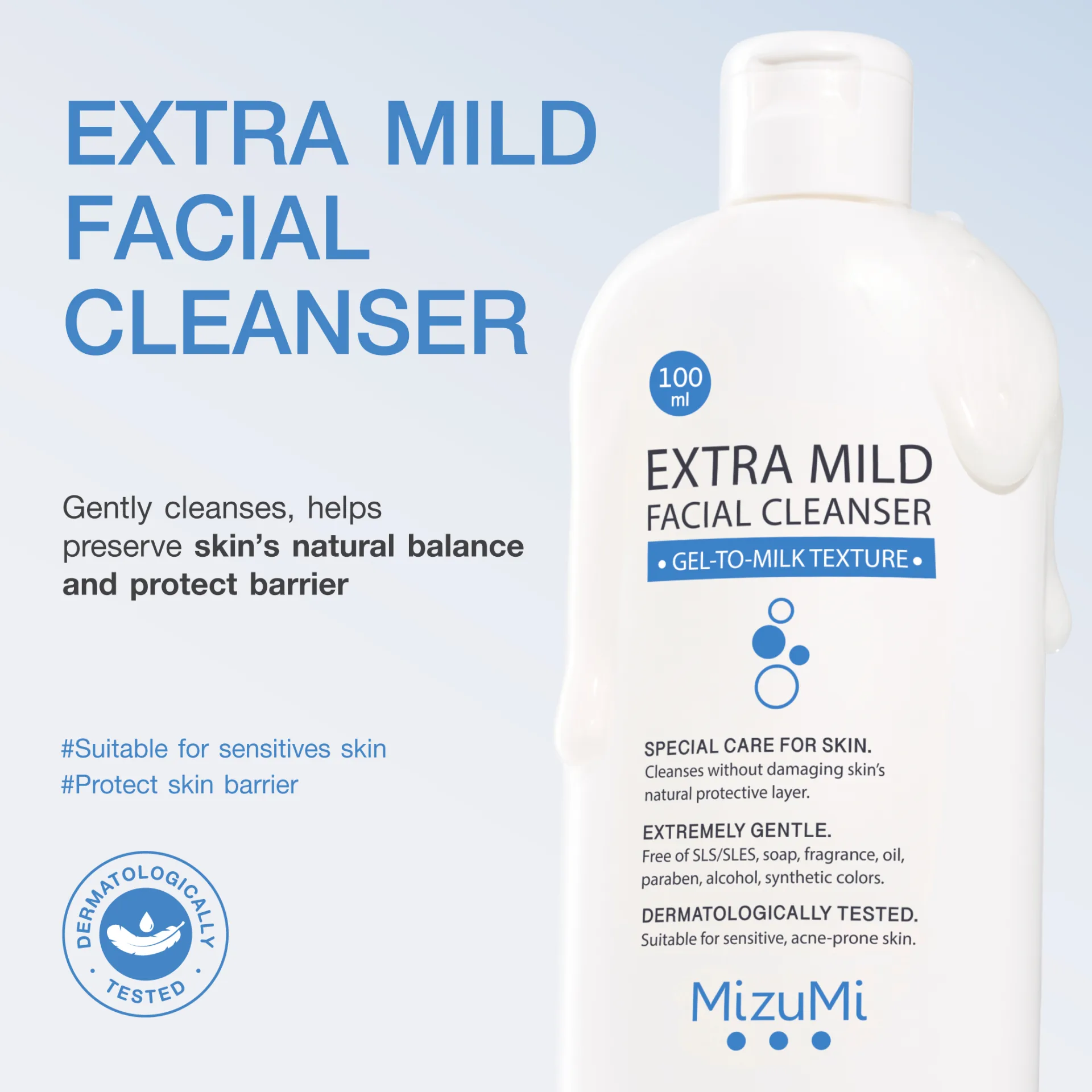 MizuMi Extra Mild Facial Cleanser