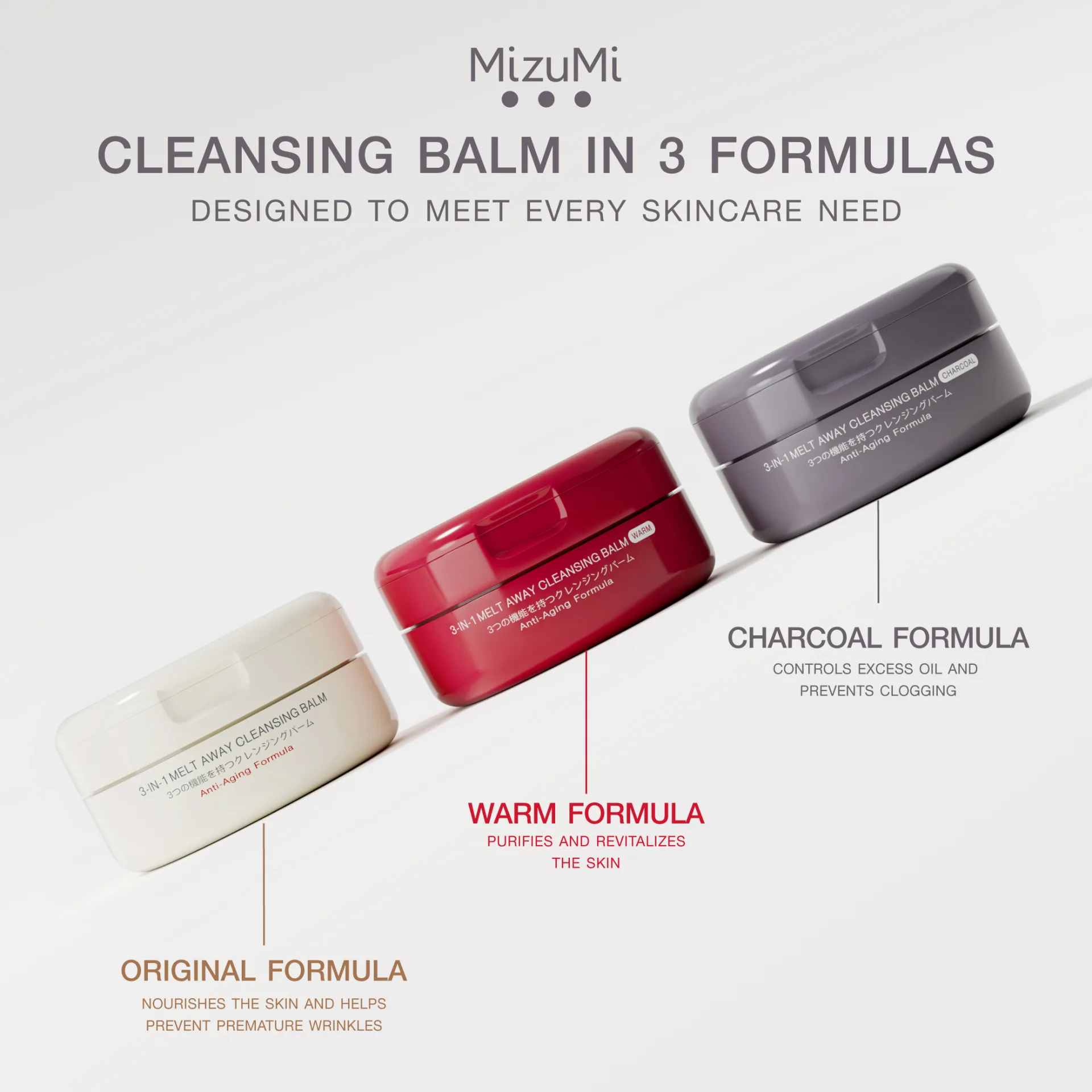 MizuMi 3-In-1 Melt Away Cleansing Balm