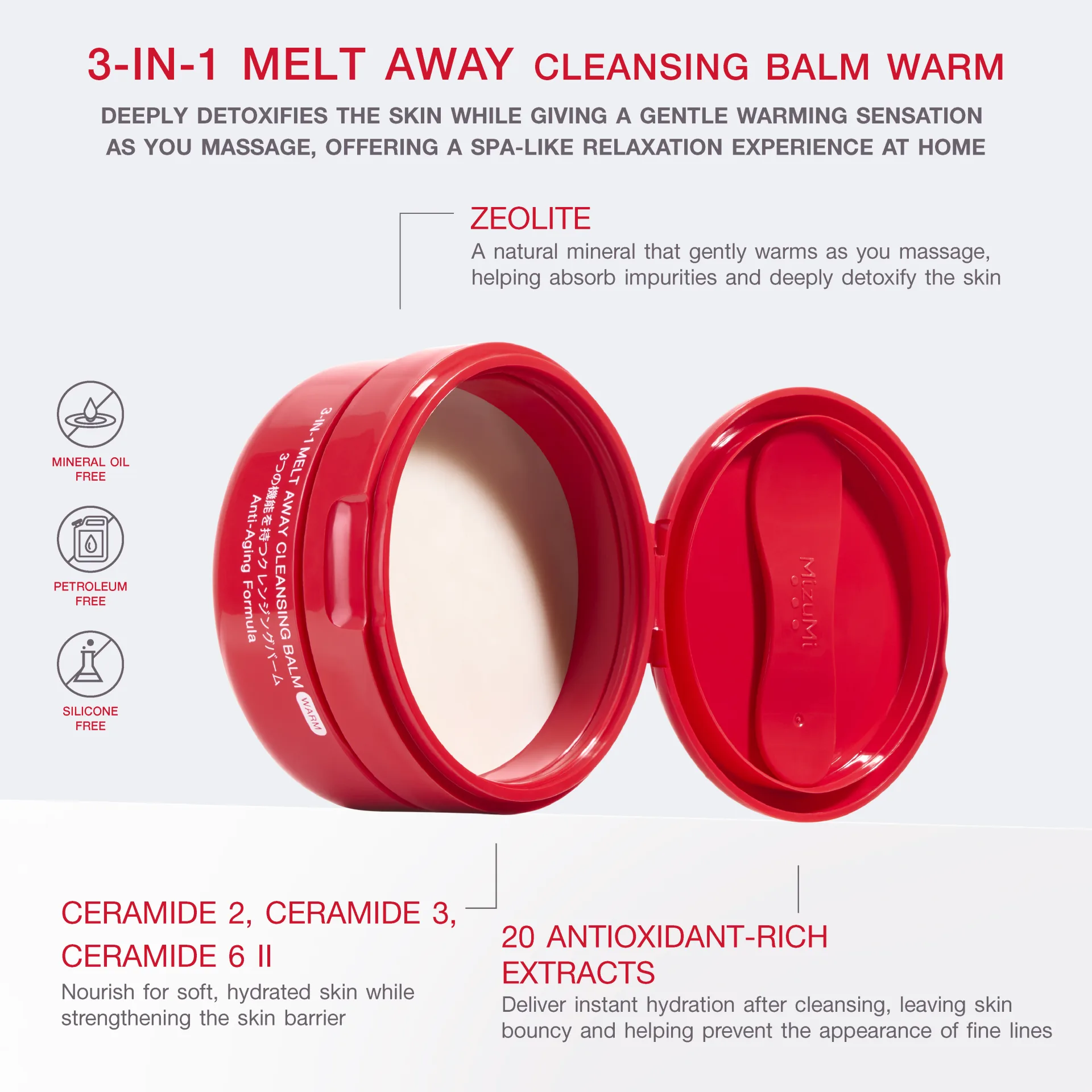 MizuMi 3-In-1 Melt Away Cleansing Balm Warm