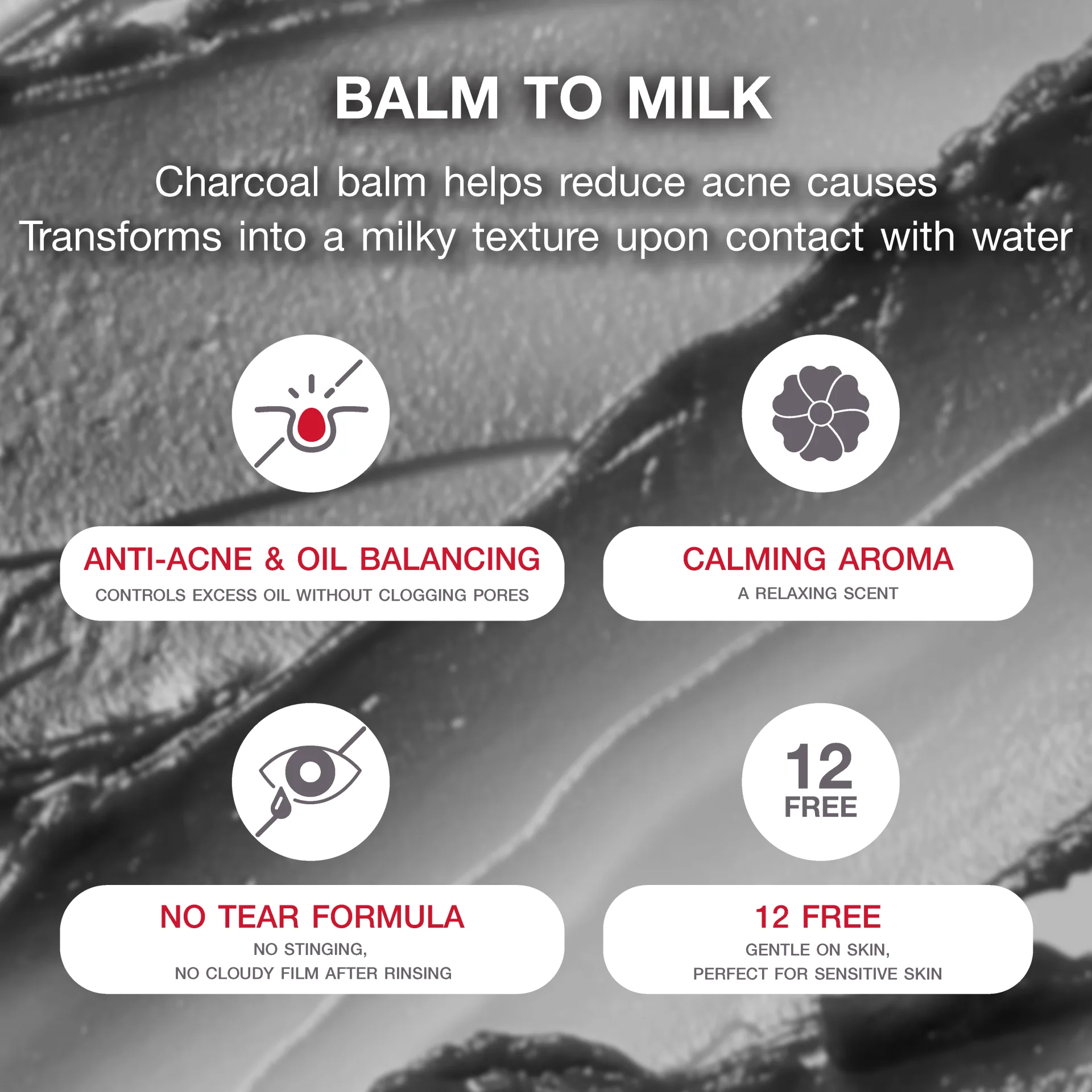 MizuMi 3-In-1 Melt Away Cleansing Balm Charcoal