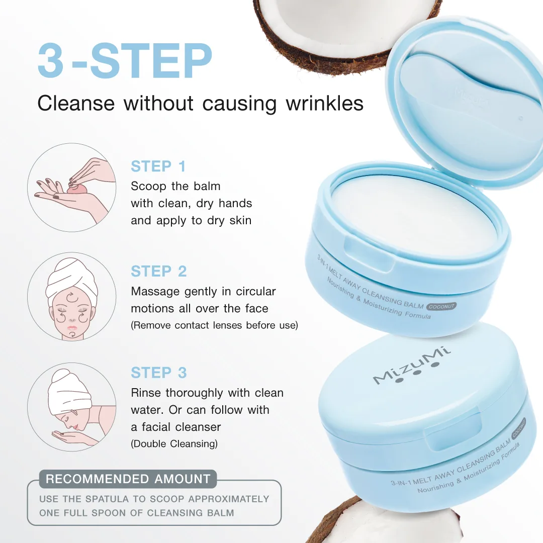 MizuMi 3-In-1 Melt Away Cleansing Balm Coconut