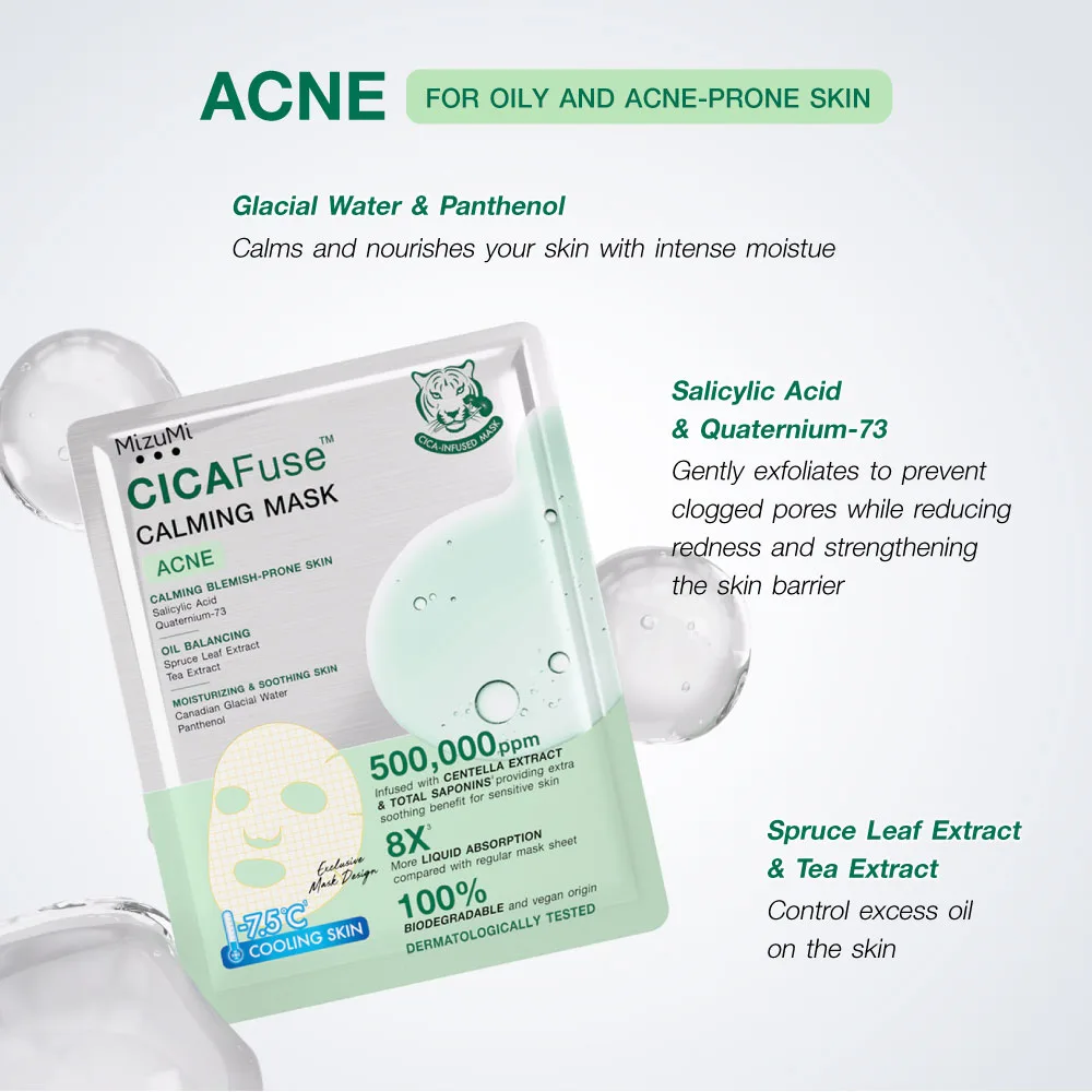 MizuMi CICAFuse Calming Mask Acne