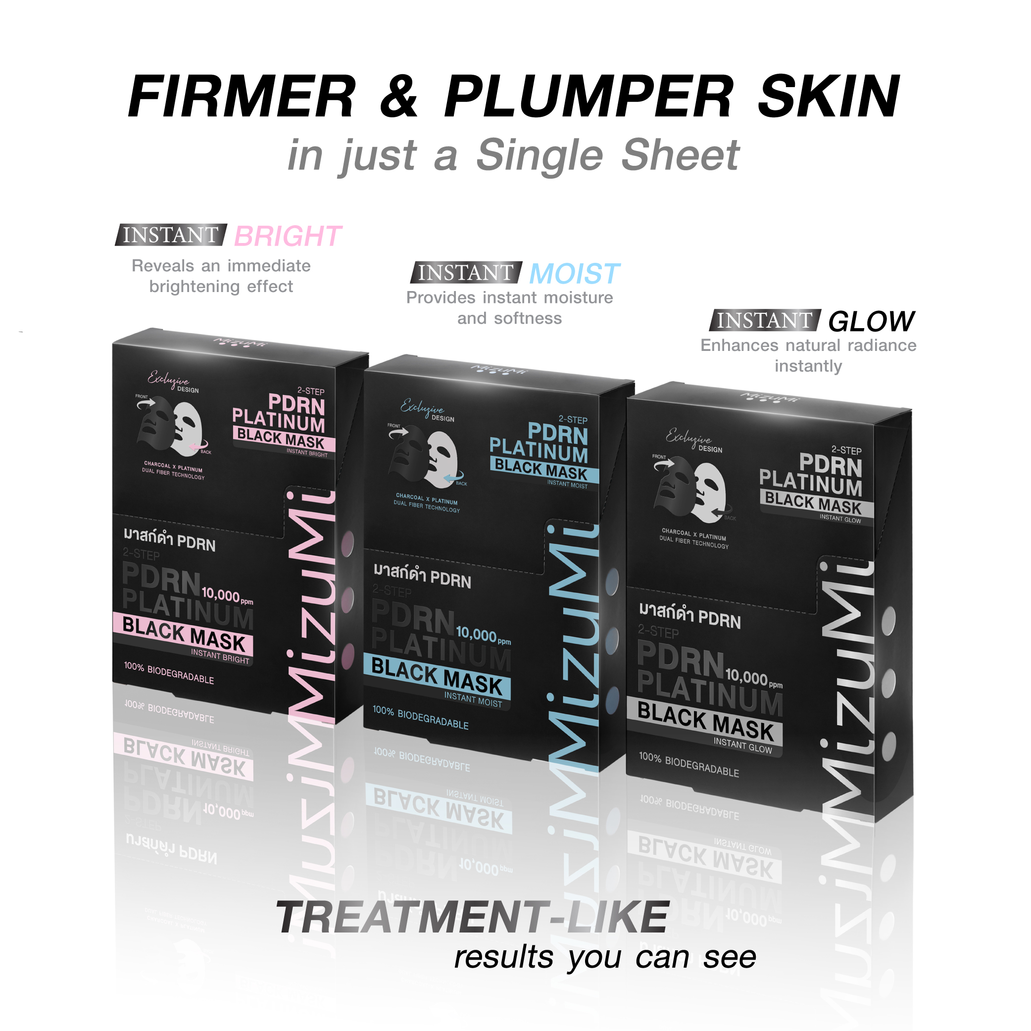 MizuMi PDRN Platinum Black Mask Instant Moist