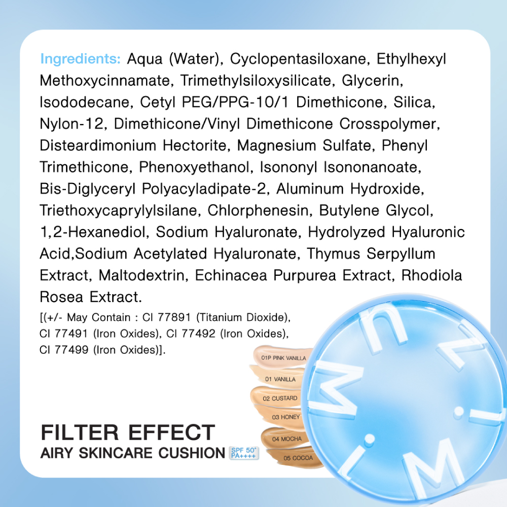 MizuMi Filter Effect Airy Skincare Cushion SPF50+ PA++++