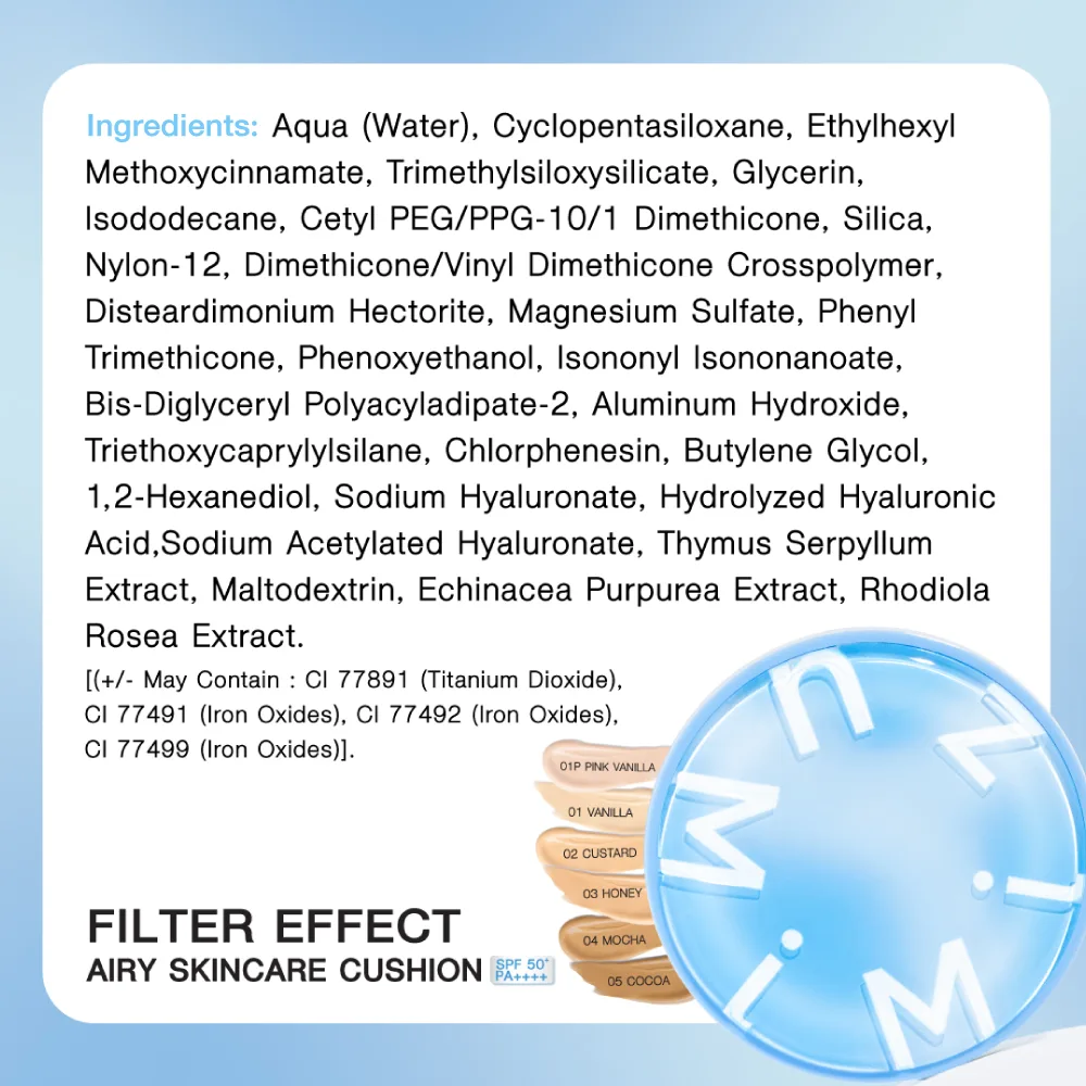 MizuMi Filter Effect Airy Skincare Cushion SPF50+ PA++++
